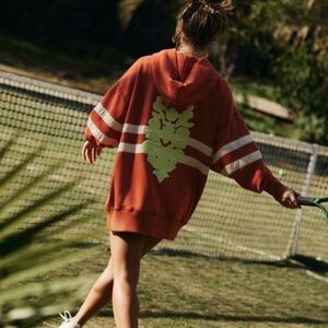 NWT Free People At My Best Chenille Logo Hoodie